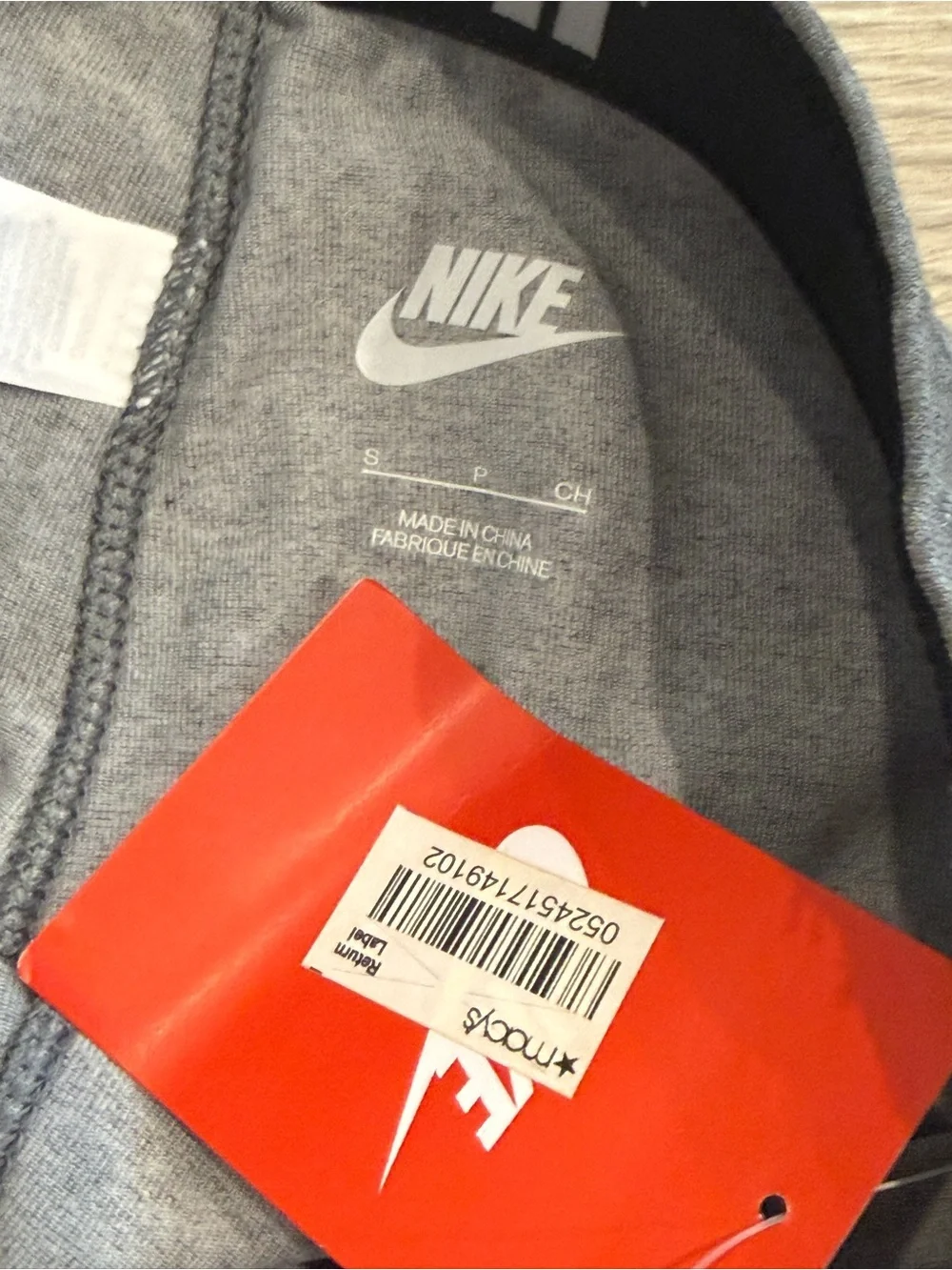 Nike Leg-A-See Just Do It leggings in a heather gray color
